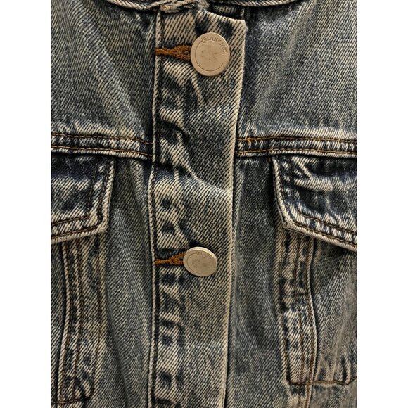 Blanknyc Womens Distressed Denim Jacket Button Front Cropped Style S - Picture 8 of 8